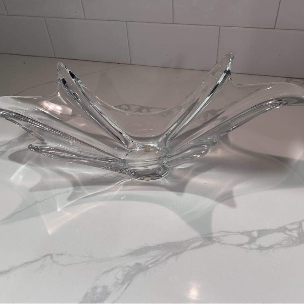 French Crystal Centerpiece by Cofrac Crystal Art Verrier